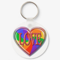 Rainbow Love keychains