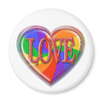 Rainbow Love magnets