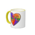 Rainbow Love mugs by Curious_Dreams Rainbow Love mugs