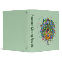 Rainbow Love Peacock 3 Ring Binders