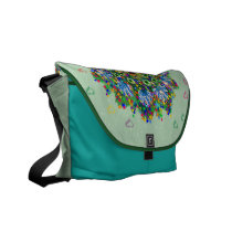 Rainbow Love Peacock Messenger Bags