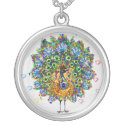 Rainbow Love Peacock necklaces