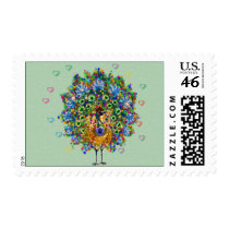 Rainbow Love Peacock Stamps