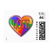 Rainbow Love postage