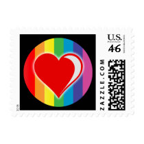 rainbow love. postage by chromatosis rainbow love. postage