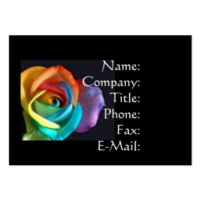 Rainbow Love Rose Business Card Templates by shayneemelissa