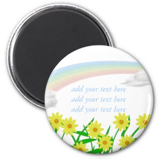 Rainbow Magnet Add your own text! magnet