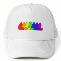 Rainbow Maine Coon Trucker Hats