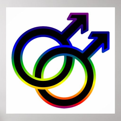 Rainbow Male Homosexual Symbol Posters Zazzle 6772