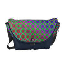 Rainbow Mandala Fractal Pattern Courier Bags