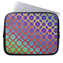 Rainbow Mandala Fractal Pattern Laptop Computer Sleeves