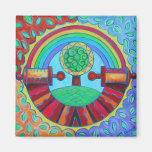 Rainbow Mandala Magnet magnets