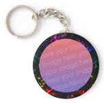 rainbow marble photo frame keychains