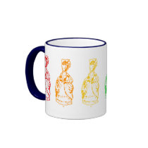 Rainbow Marie Antoinettes Coffee Mugs