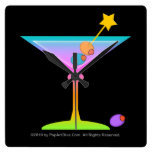 RAINBOW MARTINI WALL CLOCK