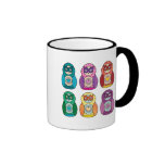 Rainbow Matryoshka Owls Mug