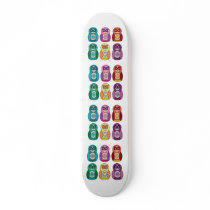 Rainbow Matryoshka Owls Skateboard Decks