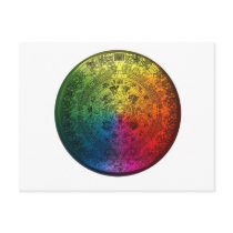 Rainbow Mayan Calendar Postcard