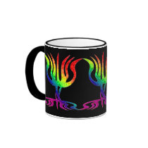Rainbow Menorah Mugs