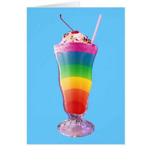 Rainbow Milkshake Cards
