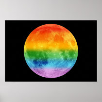 Rainbow Moon Print