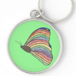 Rainbow Mosaic Butterfly by CherylsArt keychains