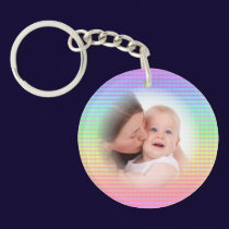 Rainbow Mosaic Frame Acrylic Key Chain key chains