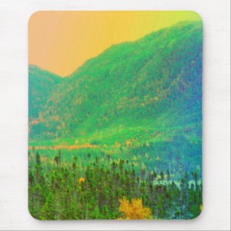 Rainbow Mountains and Trees Canada Mouse Pad