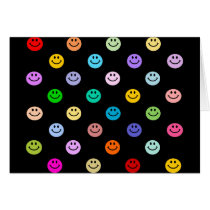 Rainbow Multicolor Smiley Face Pattern