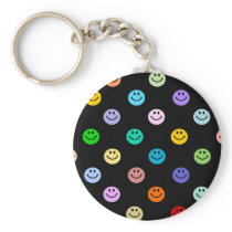 Rainbow Multicolor Smiley Face Pattern