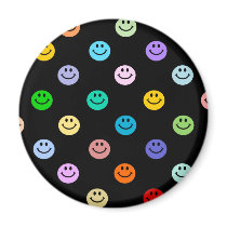 Rainbow Multicolor Smiley Face Pattern