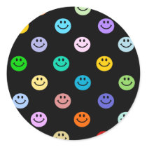 Rainbow Multicolor Smiley Face Pattern