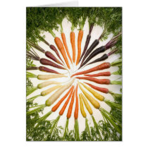 Rainbow Multicolored Carrots Greeting Card