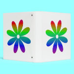 Rainbow Multicolored Flower binders