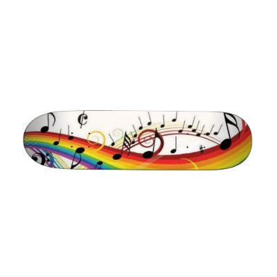Rainbow Music Board Skateboard Decks by x0pensaysay0x