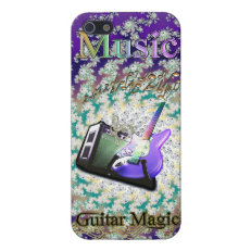 Rainbow Music Swirling Notes Magic Guitar Case Cover For iPhone 5