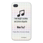 Rainbow Musical Happy Note Phone Manners iPhone 4 Cases