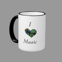 Rainbow Musical Note mugs