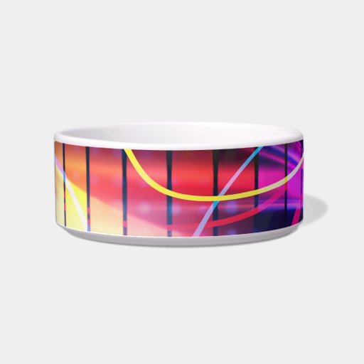 Rainbow Musical Wave Form Pet Food Bowl