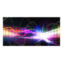 Rainbow Musical Wave Form Photo Greeting Card
