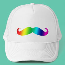 Rainbow Mustache T-shirt hats
