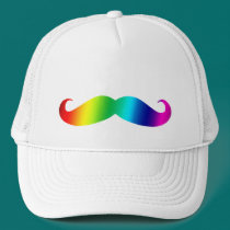 Rainbow Mustache T-shirt hats