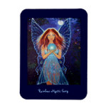 Rainbow Mystic Faery Magnet - By Susan Rodio premium magnets