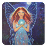 Rainbow Mystic Faery Square Sticker