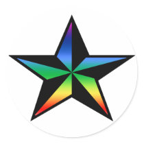 Rainbow Nautical Star Sticker by thehatch Rainbow Nautical Star Sticker