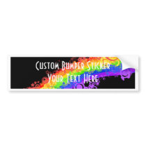 Rainbow Nebula Vector Rainbow Bumper Sticker