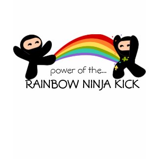 Rainbow Ninja Kick shirt