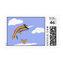 Rainbow Ninja Narwhal Postage