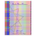 Rainbow Nonagram Lined Letterhead