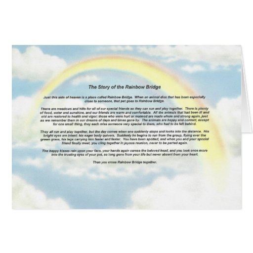 Rainbow Notecard with The Rainbow Bridge Cards